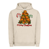 Pigment French Oak Merry Christmas Basketball Urban Hoodie - RanaPortraitStore