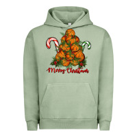 Pigment Oil Green Merry Christmas Basketball Urban Hoodie - RanaPortraitStore
