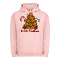 Pigment Salmon Merry Christmas Basketball Urban Hoodie - RanaPortraitStore