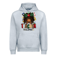 Heather Grey teacher life afro locs messy bun Urban Hoodie - texasbilliewilder