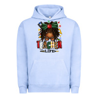 Pigment Grape Ice teacher life afro locs messy bun Urban Hoodie - texasbilliewilder