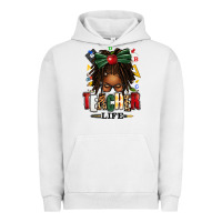 Pigment Lunar Rock teacher life afro locs messy bun Urban Hoodie - texasbilliewilder