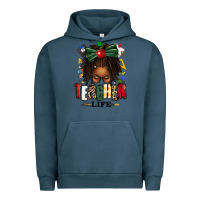 Pigment Midnight Navy teacher life afro locs messy bun Urban Hoodie - texasbilliewilder