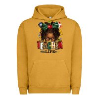 Pigment Peanut Butter teacher life afro locs messy bun Urban Hoodie - texasbilliewilder