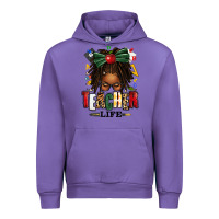 Tulip teacher life afro locs messy bun Urban Hoodie - texasbilliewilder