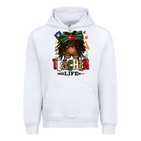 Teacher Life Afro Locs Messy Bun Urban Hoodie | Teevron