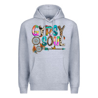 Heather Grey gypsy soul Premium Hoodie - texasbilliewilder
