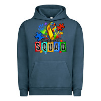 Pigment Midnight Navy softball support squad autism Urban Hoodie - Zillion Design Studio