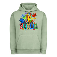 Pigment Oil Green softball support squad autism Urban Hoodie - Zillion Design Studio