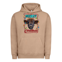 Pigment Burro Merry Christmas Calf Urban Hoodie - RanaPortraitStore