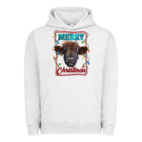 Pigment Lunar Rock Merry Christmas Calf Urban Hoodie - RanaPortraitStore