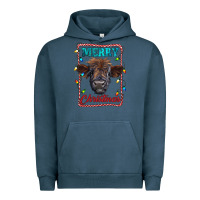 Pigment Midnight Navy Merry Christmas Calf Urban Hoodie - RanaPortraitStore