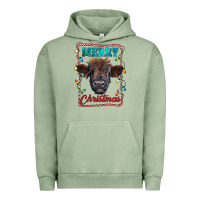 Pigment Oil Green Merry Christmas Calf Urban Hoodie - RanaPortraitStore