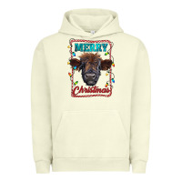 Pigment Pistachio Merry Christmas Calf Urban Hoodie - RanaPortraitStore