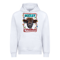 White Merry Christmas Calf Urban Hoodie - RanaPortraitStore