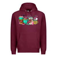 Burgundy hair hustler coffee cups Premium Hoodie - texasbilliewilder