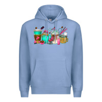Colony Blue hair hustler coffee cups Premium Hoodie - texasbilliewilder