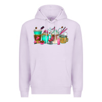 Lilac hair hustler coffee cups Premium Hoodie - texasbilliewilder