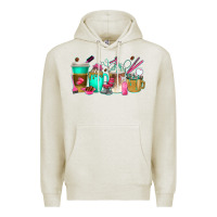 Oatmeal Heather hair hustler coffee cups Premium Hoodie - texasbilliewilder