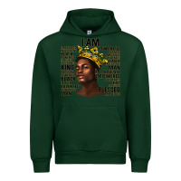Forest Green afro man black king i am Urban Hoodie - texasbilliewilder