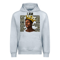 Heather Grey afro man black king i am Urban Hoodie - texasbilliewilder
