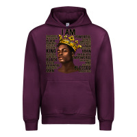 Mauve Wine afro man black king i am Urban Hoodie - texasbilliewilder