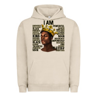 Pigment French Oak afro man black king i am Urban Hoodie - texasbilliewilder