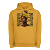Pigment Peanut Butter afro man black king i am Urban Hoodie - texasbilliewilder
