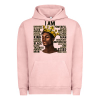 Pigment Salmon afro man black king i am Urban Hoodie - texasbilliewilder