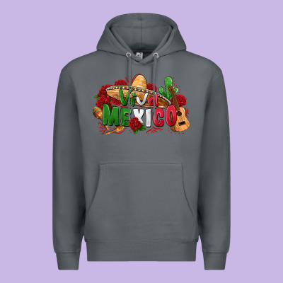 Viva Mexico Premium Hoodie Designed By Zillion Design Studio