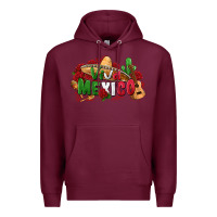 Burgundy viva mexico Premium Hoodie - Zillion Design Studio