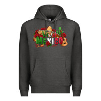 Charcoal Heather viva mexico Premium Hoodie - Zillion Design Studio