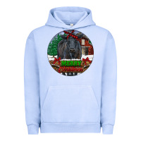 Pigment Grape Ice Black Angus Cattle Merry Christmas Urban Hoodie - RanaPortraitStore