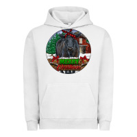 Pigment Lunar Rock Black Angus Cattle Merry Christmas Urban Hoodie - RanaPortraitStore