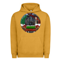 Pigment Peanut Butter Black Angus Cattle Merry Christmas Urban Hoodie - RanaPortraitStore