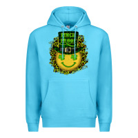 Ocean Blue st. patrick's day pinch proof lucky face Premium Hoodie - RanaPortraitStore