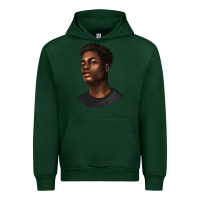 Forest Green afro man Urban Hoodie - texasbilliewilder