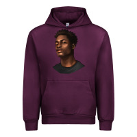 Mauve Wine afro man Urban Hoodie - texasbilliewilder