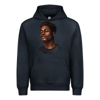 Navy afro man Urban Hoodie - texasbilliewilder