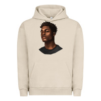 Pigment French Oak afro man Urban Hoodie - texasbilliewilder