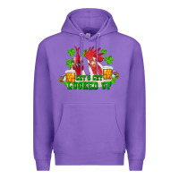 Purple st. patrick's day roosters let's get lucked up Premium Hoodie - RanaPortraitStore