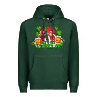 Sports Green st. patrick's day roosters let's get lucked up Premium Hoodie - RanaPortraitStore