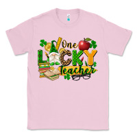 Bubblegum Pink one lucky teacher Classic Tee - FaDigitalArtStudio