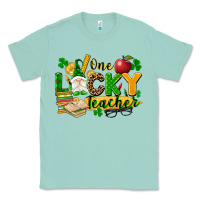 Seafoam one lucky teacher Classic Tee - FaDigitalArtStudio