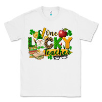 White one lucky teacher Classic Tee - FaDigitalArtStudio