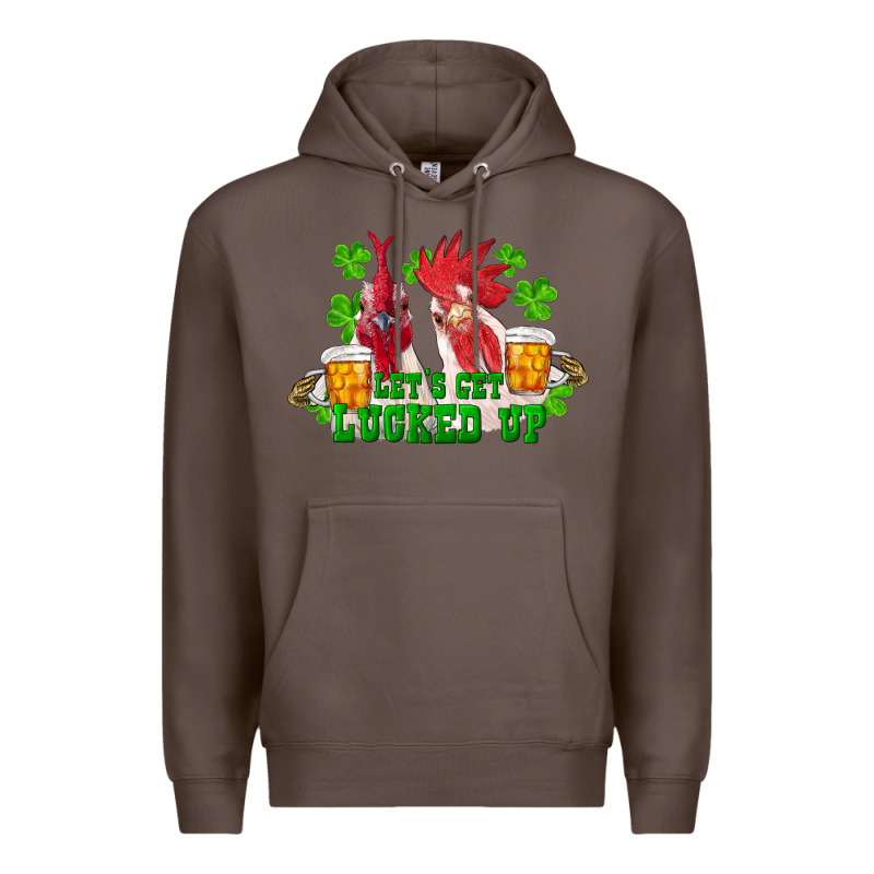 St. Patrick's Day Roosters Let's Get Lucked Up Premium Hoodie by RanaPortraitStore | Teevron