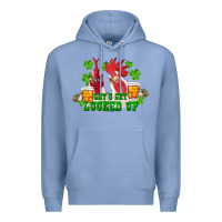 Colony Blue st. patrick's day roosters let's get lucked up Premium Hoodie - RanaPortraitStore