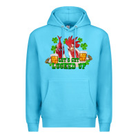 Ocean Blue st. patrick's day roosters let's get lucked up Premium Hoodie - RanaPortraitStore
