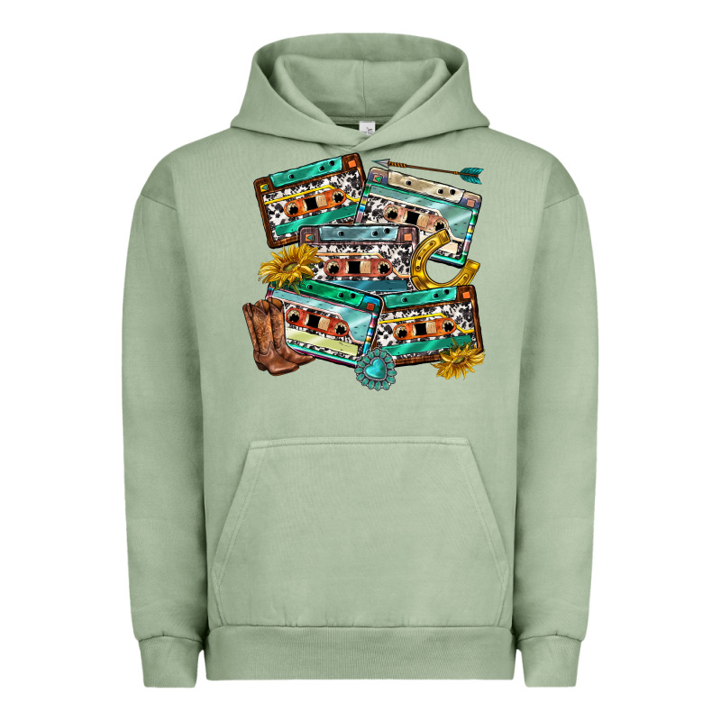 90s Country Casette Tapes Urban Hoodie by texasbilliewilder | Teevron