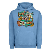 Pigment Pebble Blue 90s country casette tapes Urban Hoodie - texasbilliewilder